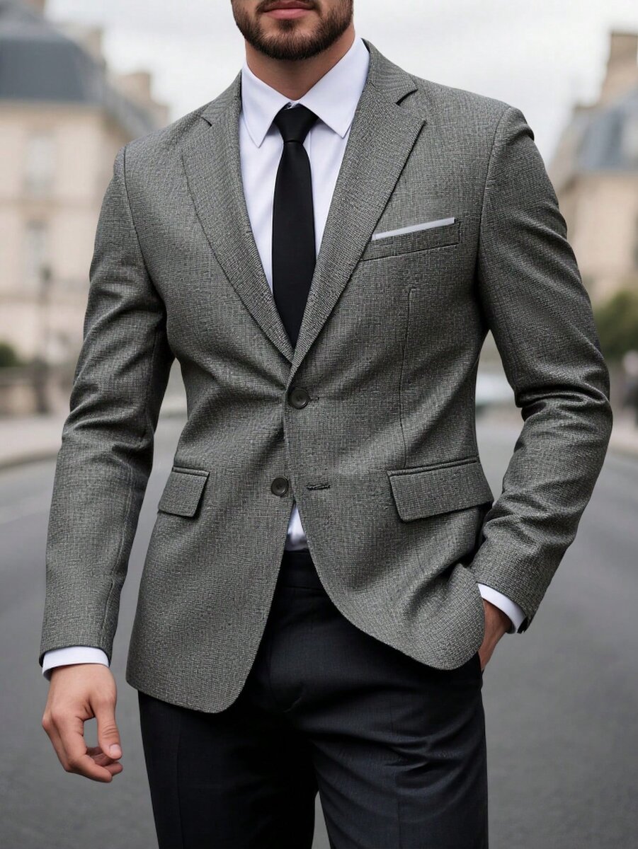Blazer Classique Homme Gris