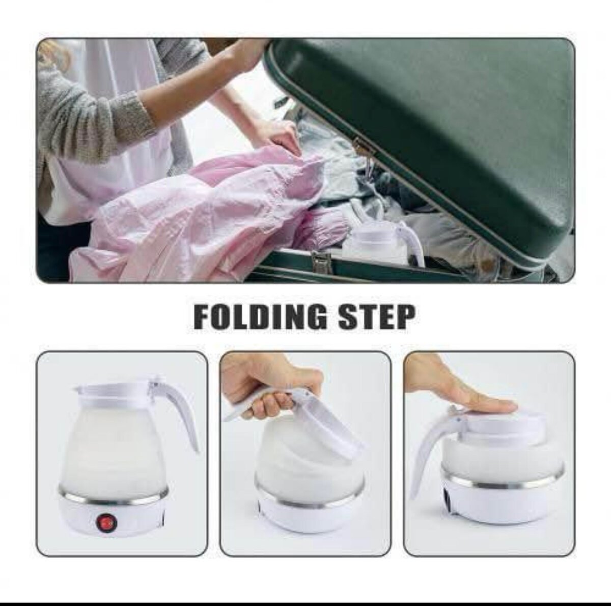 Bouilloire en silicone pliable