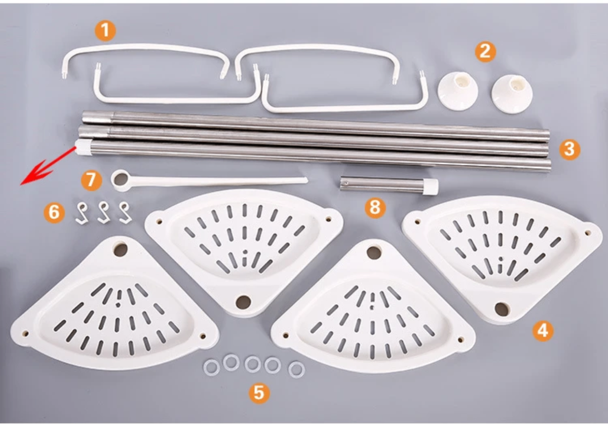 Étagère d'angle de douche extensible