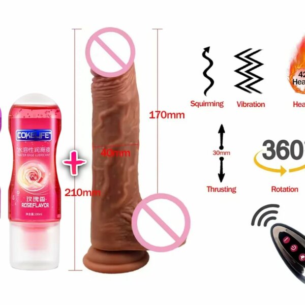 Vibromasseur réaliste chauffant