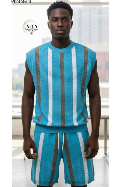 Ensemble décontracté rayé homme