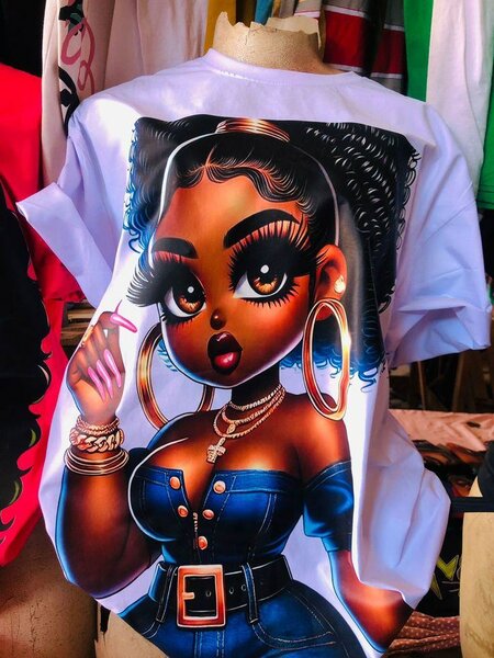 T-shirt femme avec motif cartoon