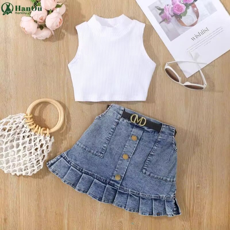 Ensemble denim fille été