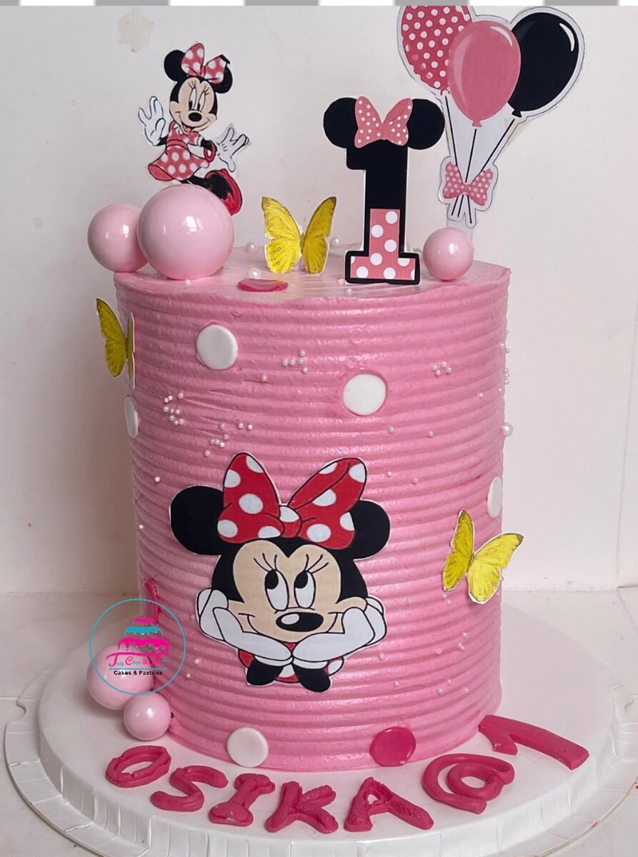 Baby girl birthday cake