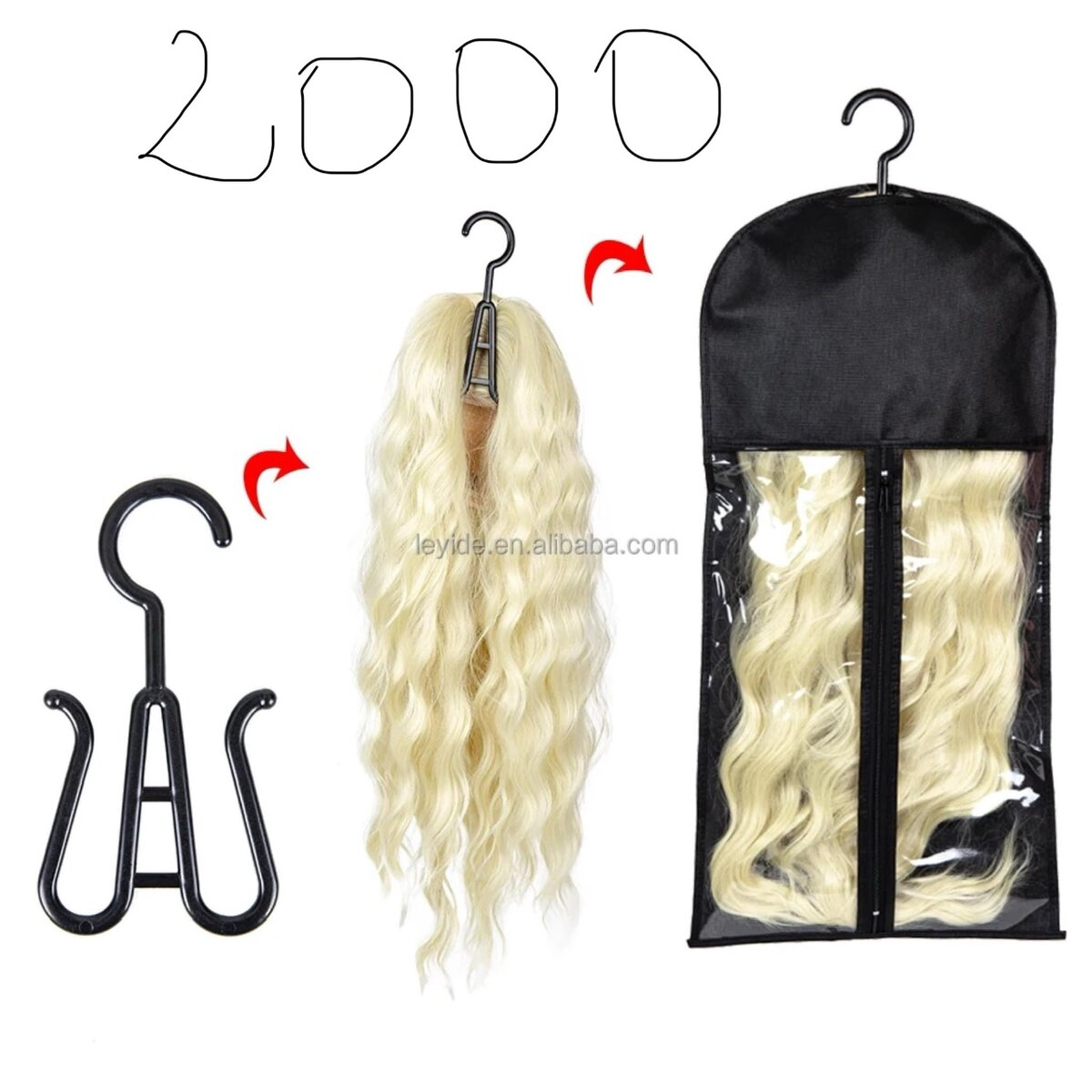 Sac de rangement pour perruque