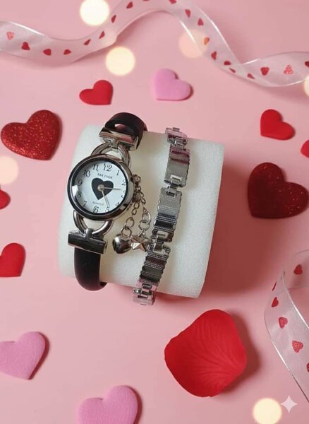 Montre cœur élégante femme