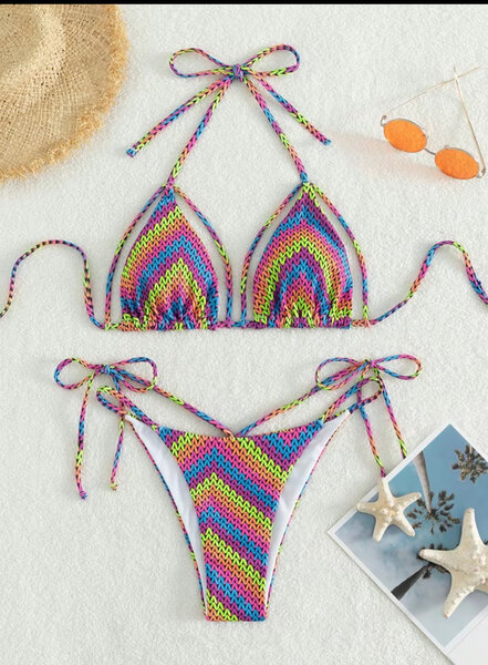 Bikini vibrant multicolore