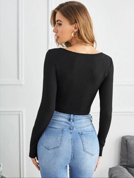 Top Crop à cordon de serrage