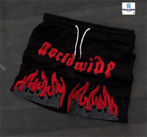 Shorts pour homme à motif flamme