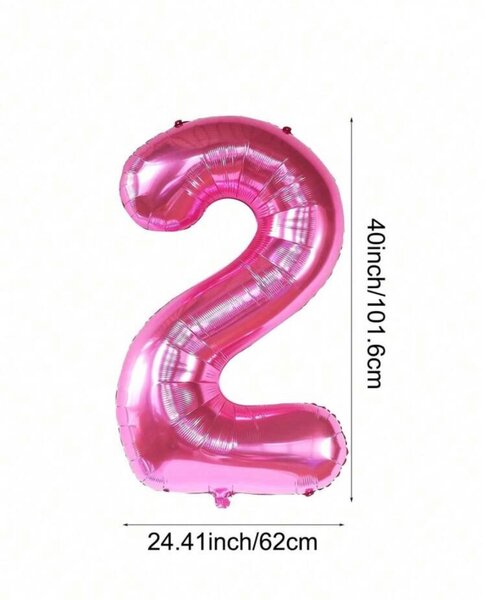 Ballon chiffre rose 40 pouces