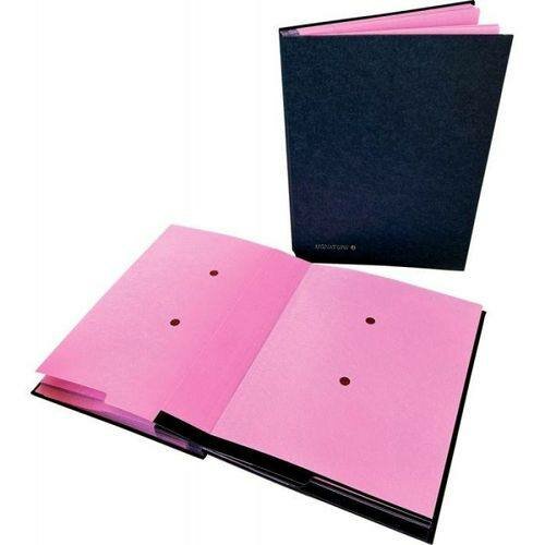 Parapheur noir rose 18