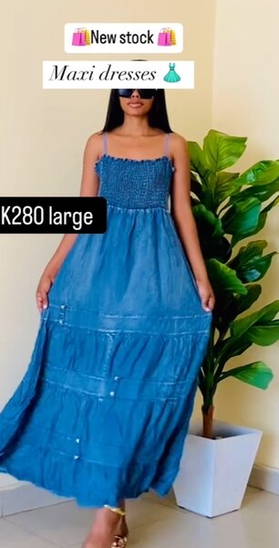 Elegant blue dress large