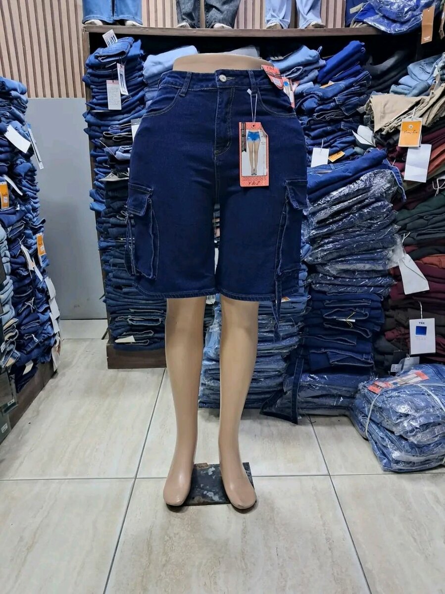 Shorts cargo denim pour homme