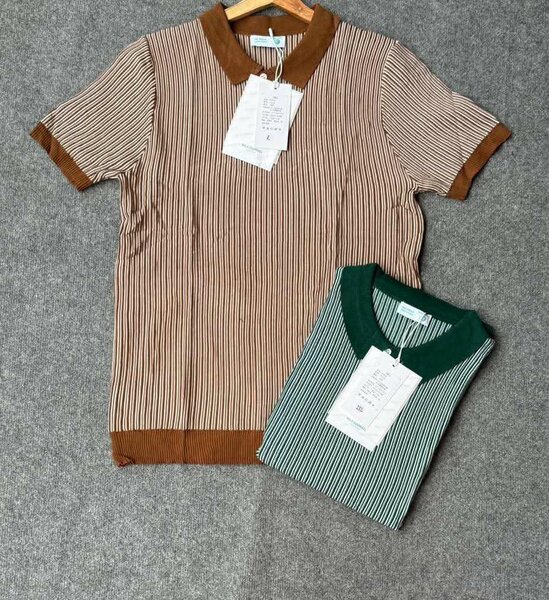 Chemises polo à rayures homme
