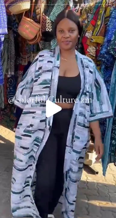 Women's kimono jacket with print