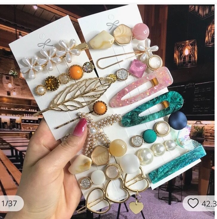 Bronche à cheveux et hijab en perles pour femmes et filles