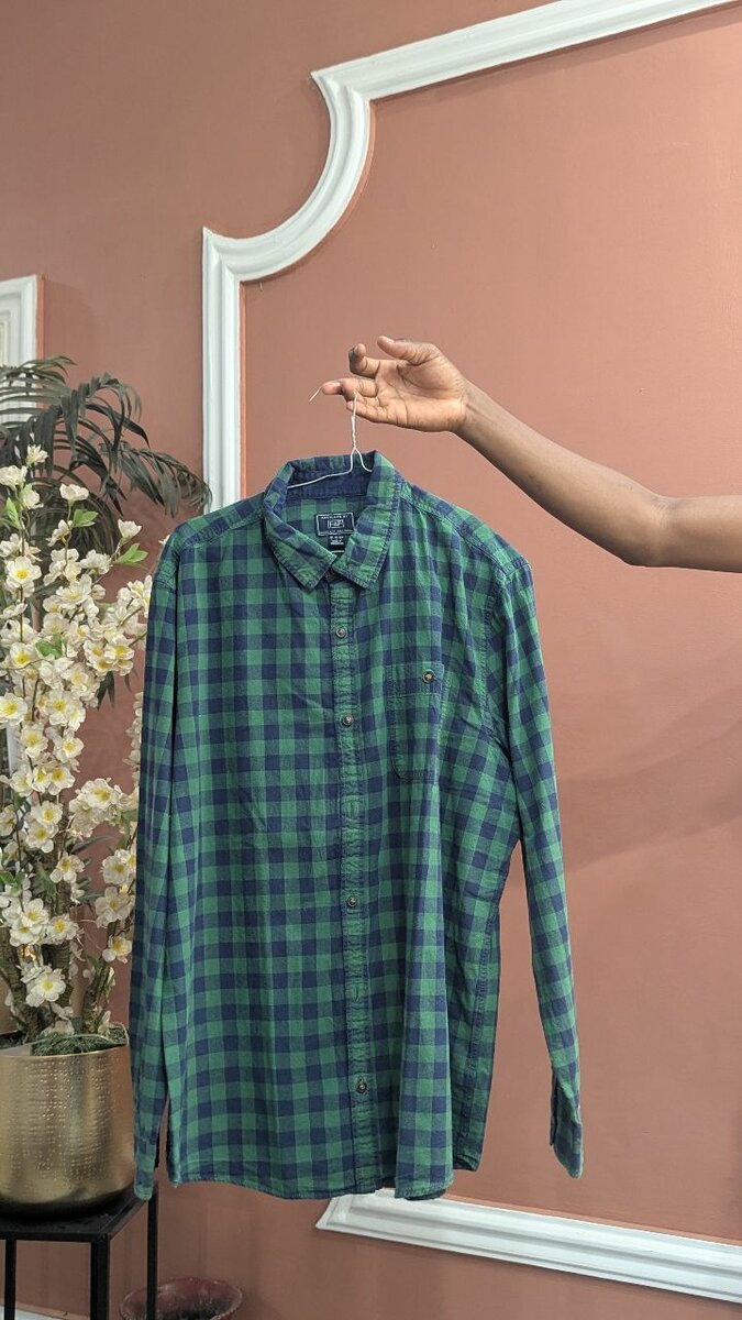 Chemise à carreaux homme