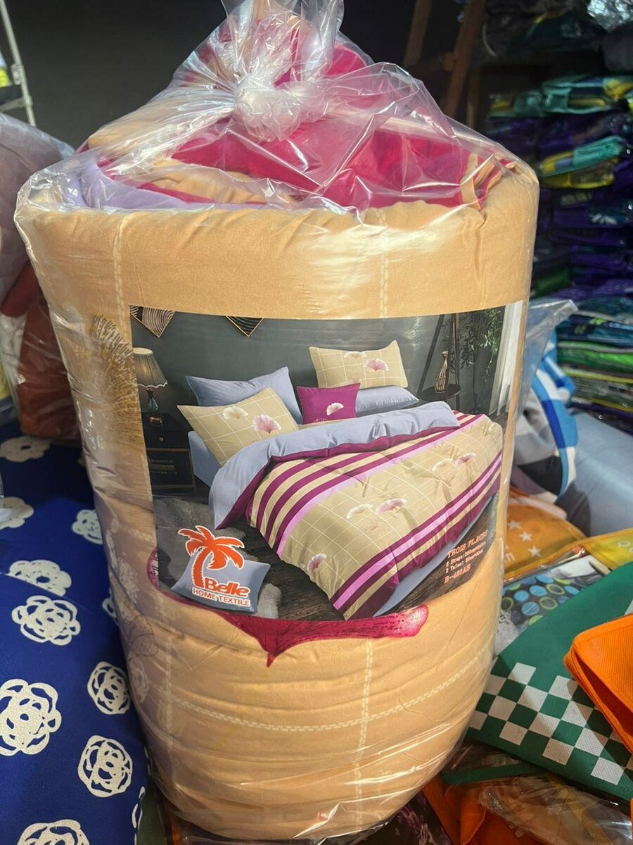 Parure de lit colorée en coton