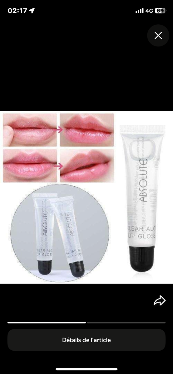 Brillant à Lèvres Transparent