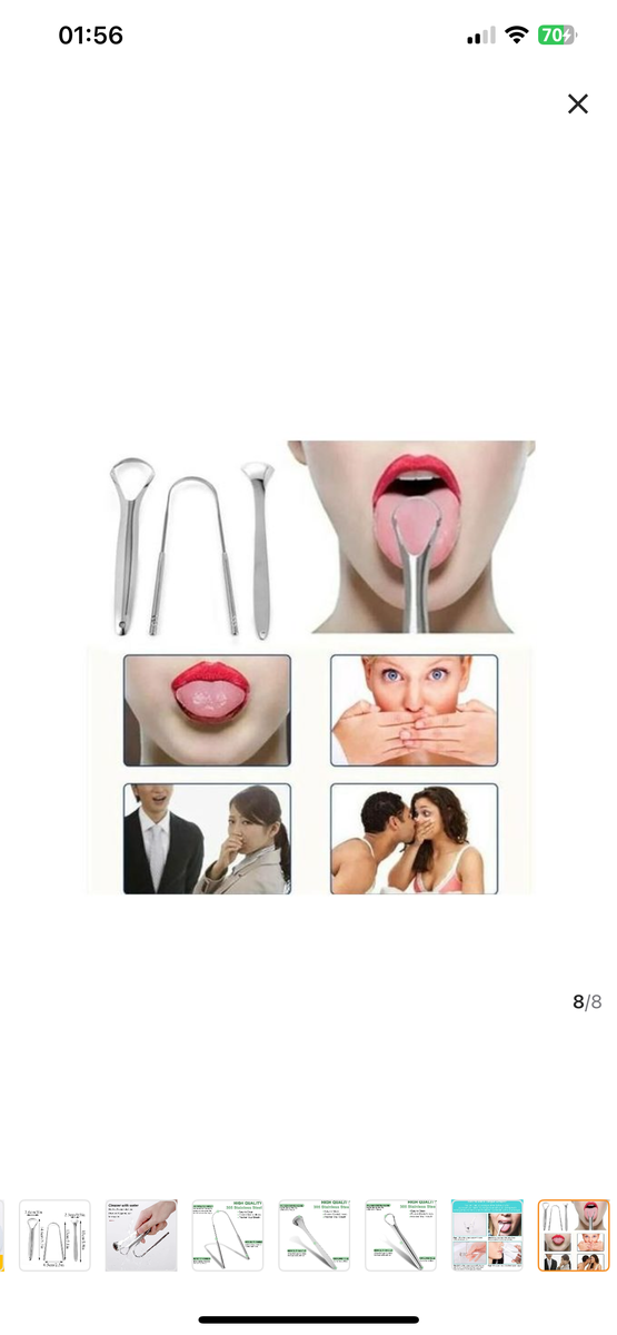 Nettoyeur de langue en acier inoxydable