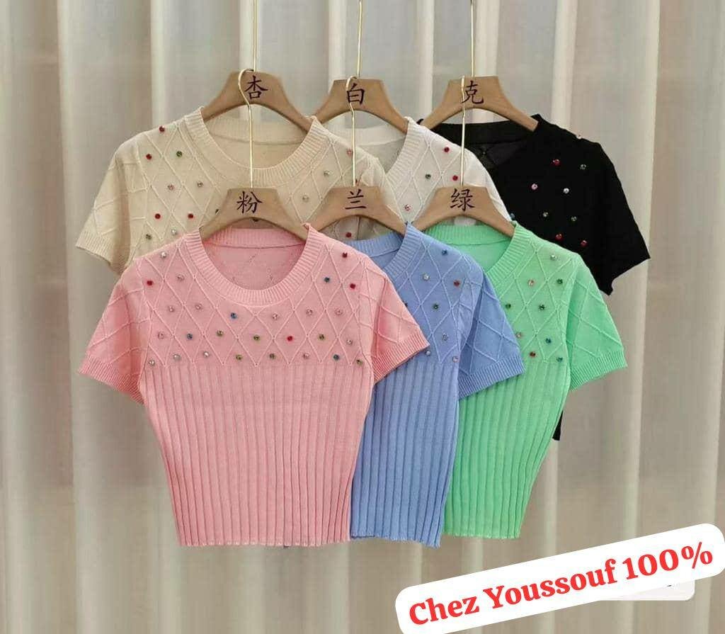 T-shirts en maille colorés