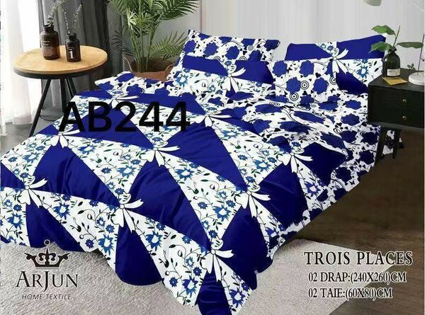 2 draps de 3 places+ 2 taie d'