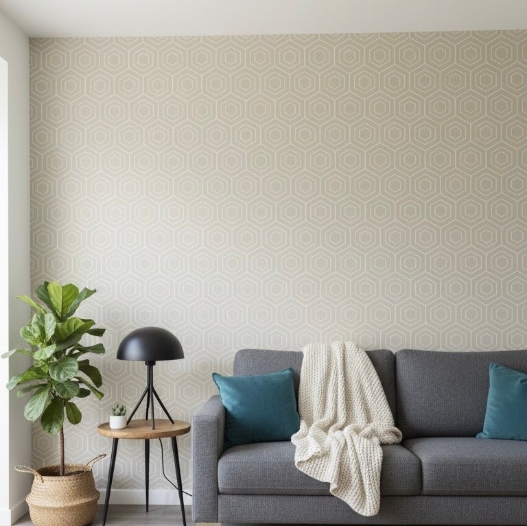 Papier peint géométrique moderne