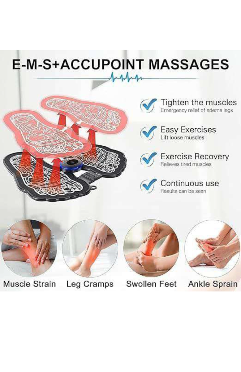 TAPIS DE MASSAGER RECHARGEABLE ET TÉLÉCOMMANDÉE