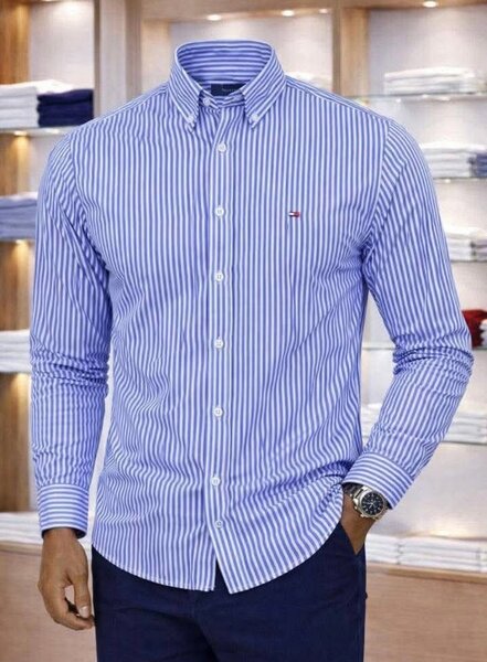 Chemise rayée élégante homme