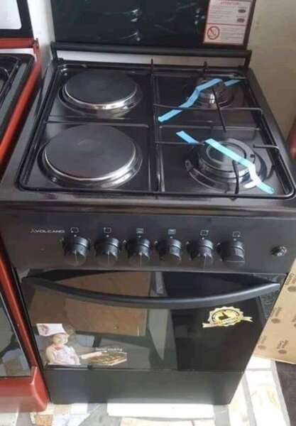 Volcano Size 50*50 Gas Stove with 2 electric plates