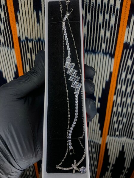 Diamond Cross Necklace Silver Chain