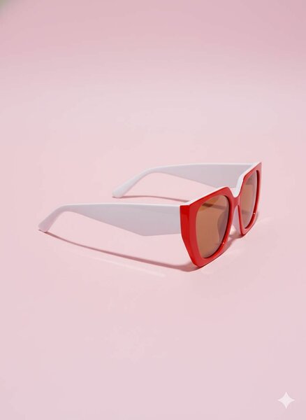 Lunettes de soleil tendance rouge