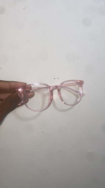 Lunettes transparentes rose