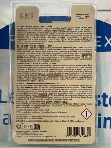 Pipettes insectifuges