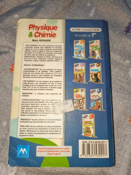 Manuel Physique & Chimie Bac