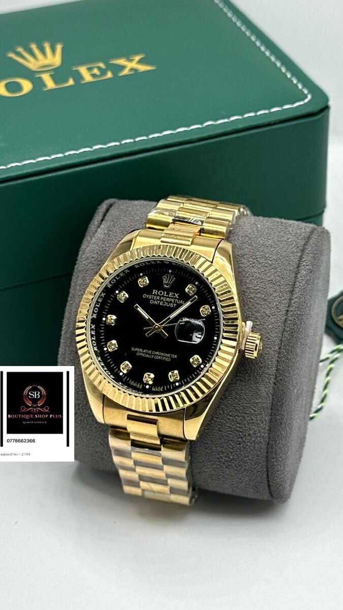 Montre Luxe Dorée Classique