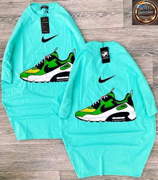 T-shirt Nike baskets bleu femme