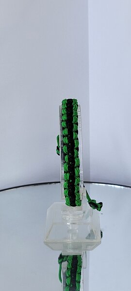 Bracelet tressé vert noir