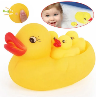 yellow rubber cute toy floating baby bath duck toys for kids Rubber Duck Bath Set -Floating Bath Tub Toy Rubber Mini Bath Duck Float Ducks Mini Ducks Rubber Ducky Bath Toys for Duck Themed Baby Shower Birthday Party Favors (Yellow)