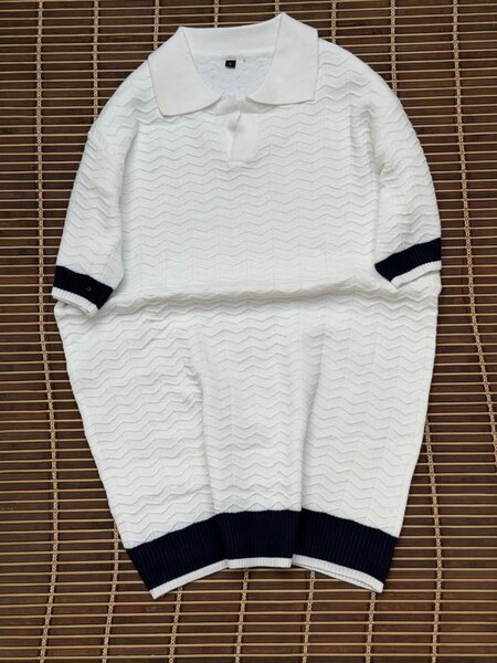 Polo en maille blanche classique