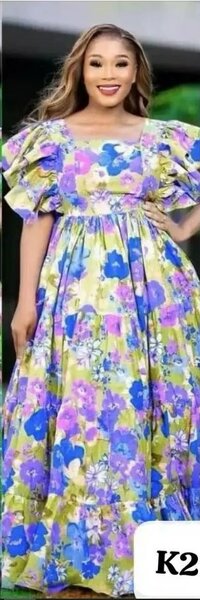 Beautiful and stylish women's long dress multicolore