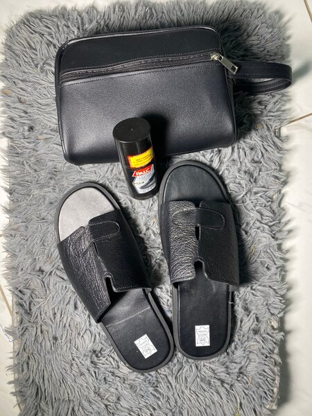 Sandales noir en cuir