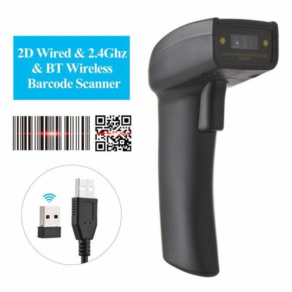 2D Wireless BT+2.4G Handheld Scanner