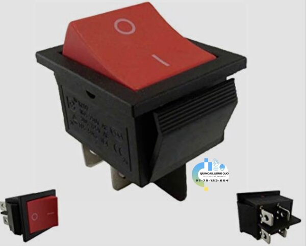 Bouton rouge marche/arrêt