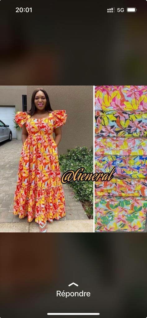 Robe Longue à Motifs Floraux