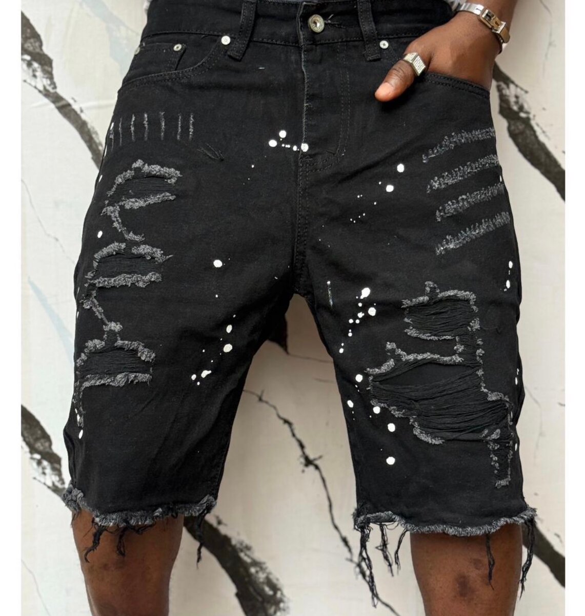 Shorts en jean déchiré