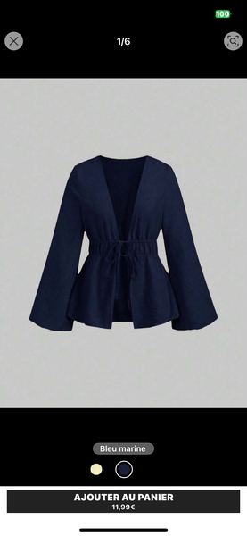 Blouse élégante à manches longues