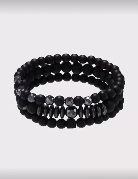 Bracelet perles noires
