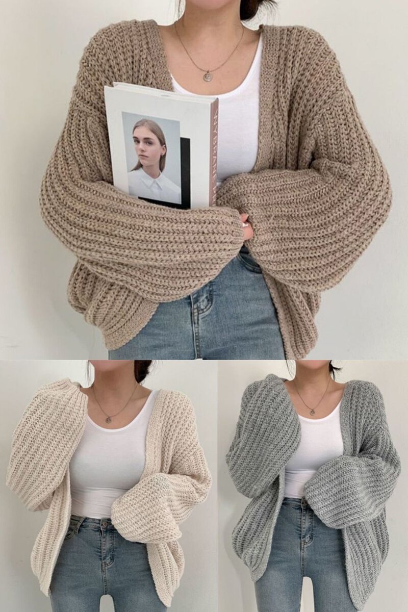 Cardigan en laine décontracté