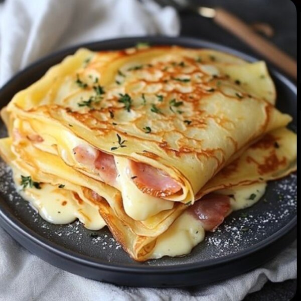 Crêpe salé  jambon, poulet etc
